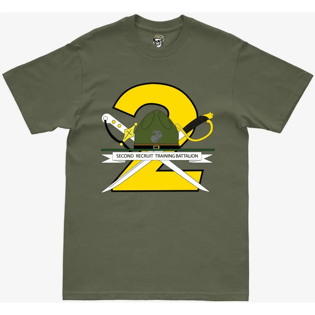 2nd Recruit Training Battalion (2nd RTB) Military Green T-Shirt Tactically Acquired   