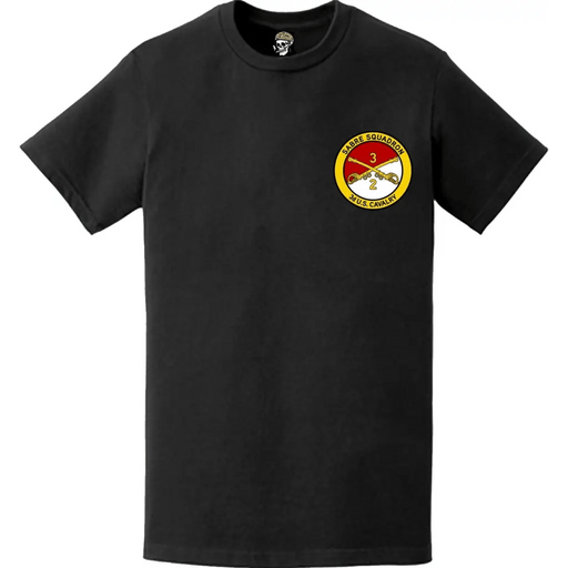 2nd Squadron 3rd Cavalry Regiment (2-3 CAV) "Sabre" Left Chest T-Shirt Tactically Acquired   