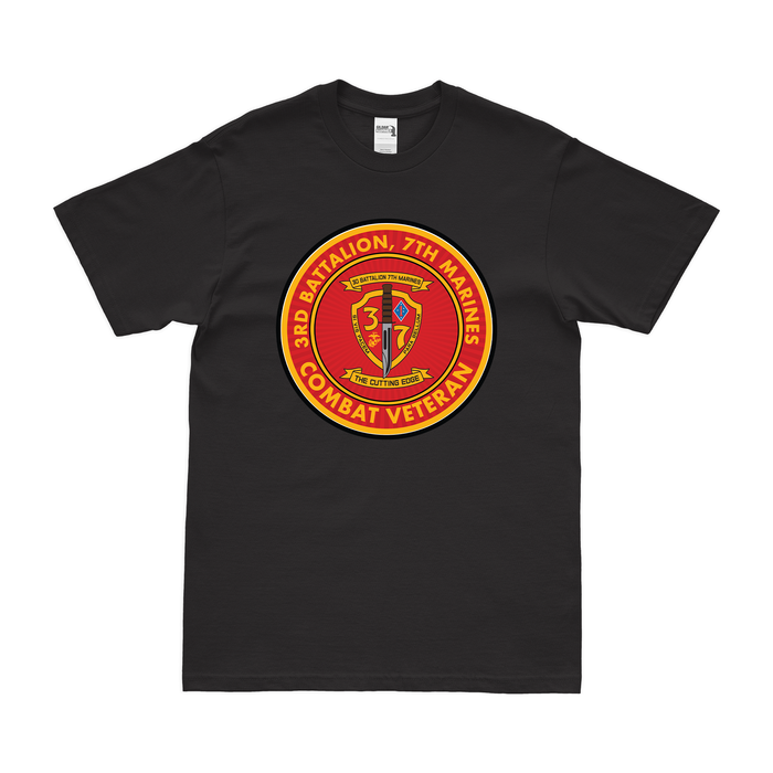 3/7 Marines Combat Veteran T-Shirt Tactically Acquired Black Small 