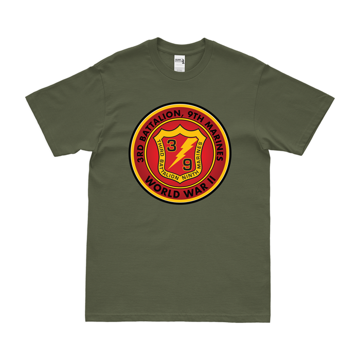 3/9 Marines World War II Legacy T-Shirt Tactically Acquired Military Green Small 