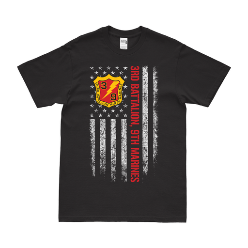 3/9 Marines American Flag T-Shirt Tactically Acquired Black Small 