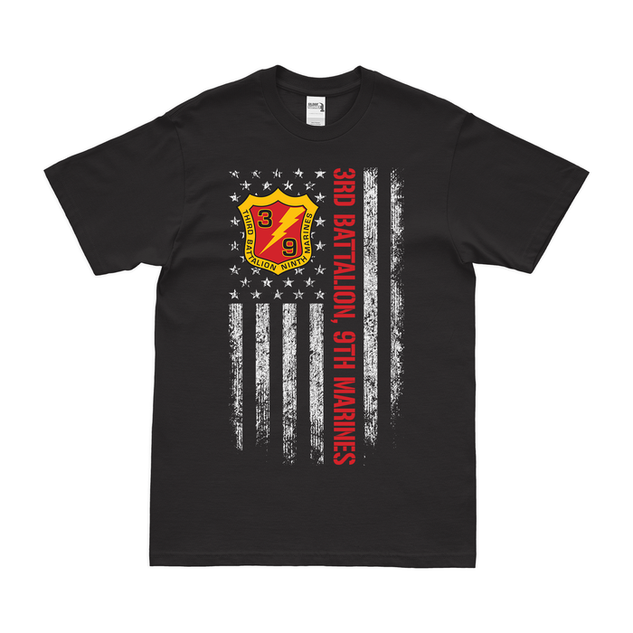 3/9 Marines American Flag T-Shirt Tactically Acquired Black Small 