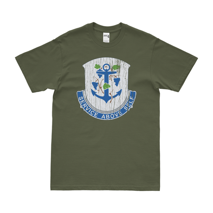 U.S. Army 301st Medical Battalion T-Shirt Tactically Acquired Military Green Distressed Small