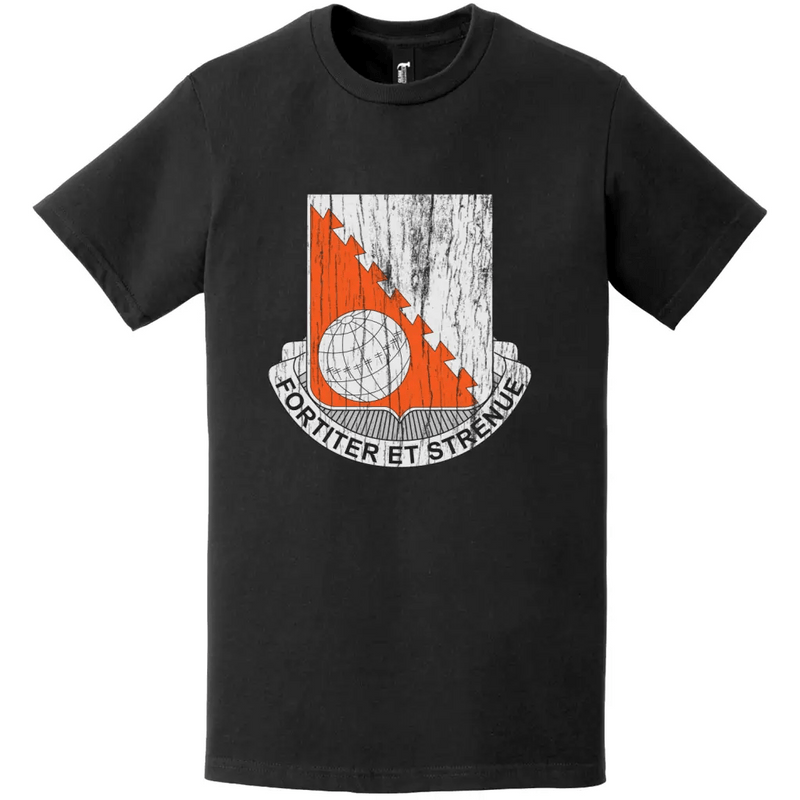 30th Signal Battalion Distressed DUI Logo Emblem T-Shirt
