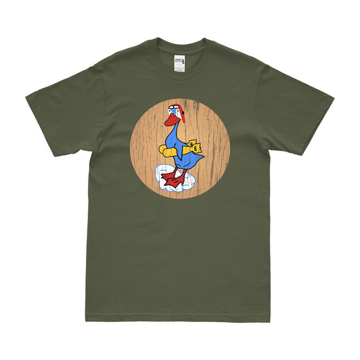 311th Bombardment Squadron WW2 T-Shirt Tactically Acquired Military Green Distressed Small