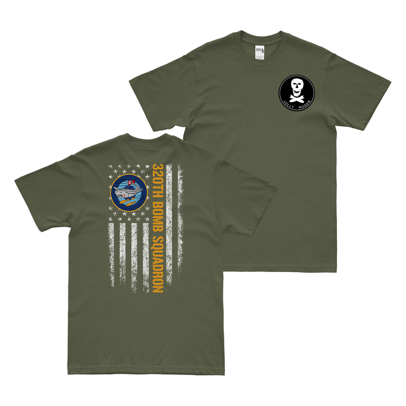 Double-Sided 320th Bomb Squadron American Flag T-Shirt