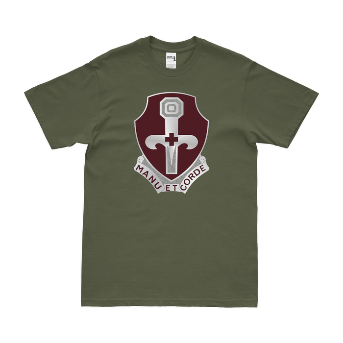U.S. Army 321st Medical Battalion T-Shirt Tactically Acquired Military Green Clean Small