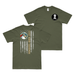 Double-Sided 321st Bomb Squadron American Flag T-Shirt Tactically Acquired Military Green Clean Small