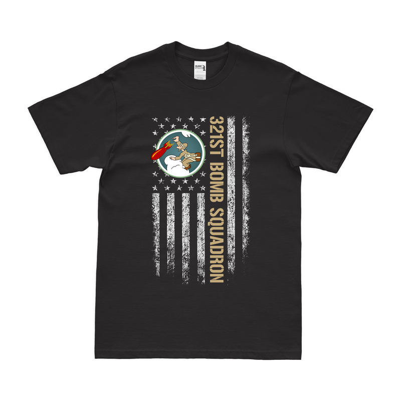 321st Bomb Squadron American Flag T-Shirt