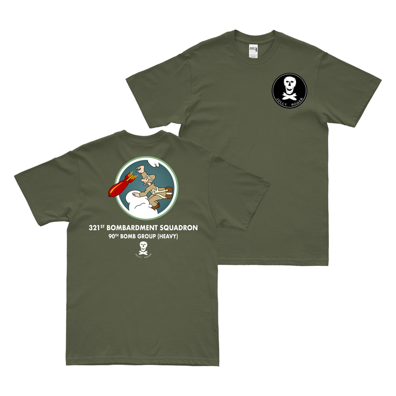 Double-Sided 321st Bomb Squadron w/ Text T-Shirt