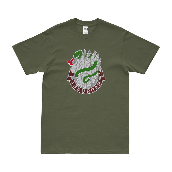 U.S. Army 326th Medical Battalion T-Shirt Tactically Acquired Military Green Distressed Small