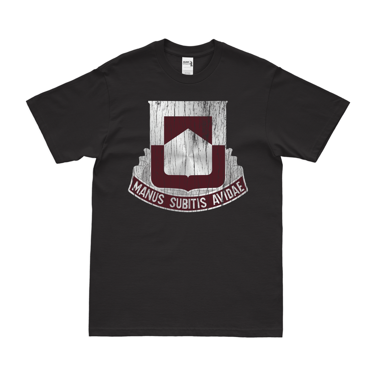 U.S. Army 328th Medical Battalion T-Shirt Tactically Acquired Black Distressed Small