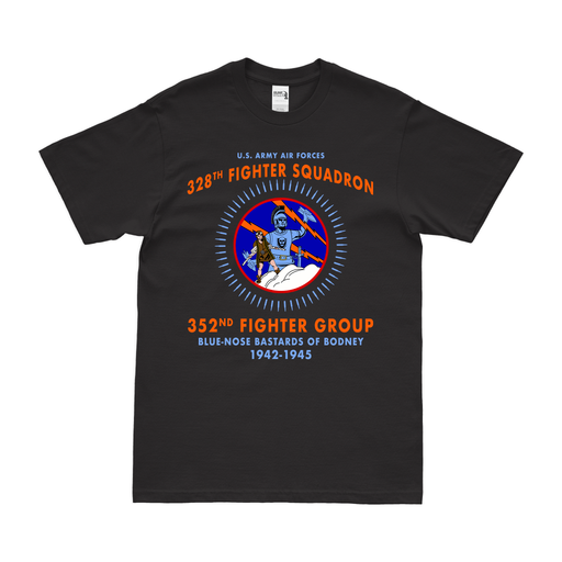 328th Fighter Squadron WW2 Legacy T-Shirt Tactically Acquired Black Clean Small