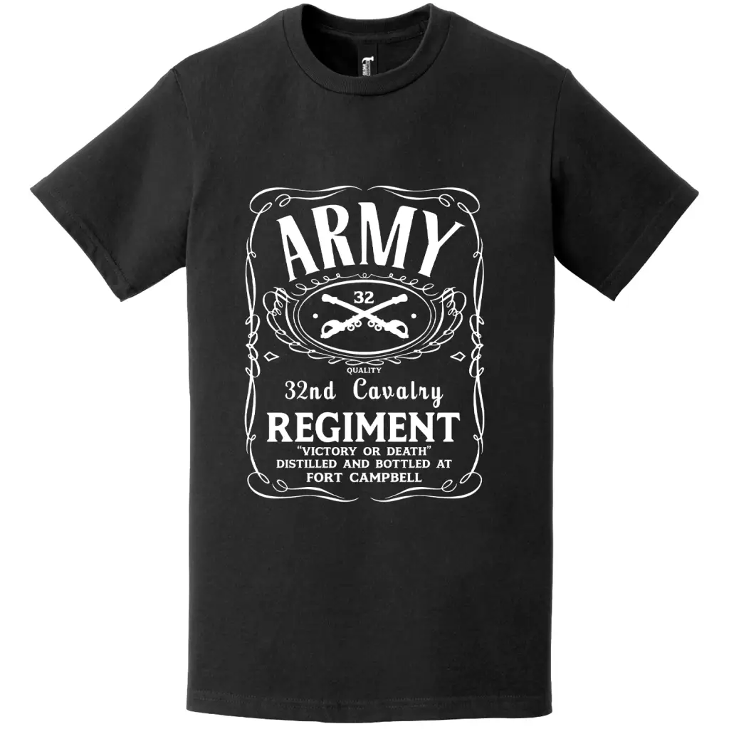 32nd Cavalry Regiment Whiskey Label T-Shirt Tactically Acquired   