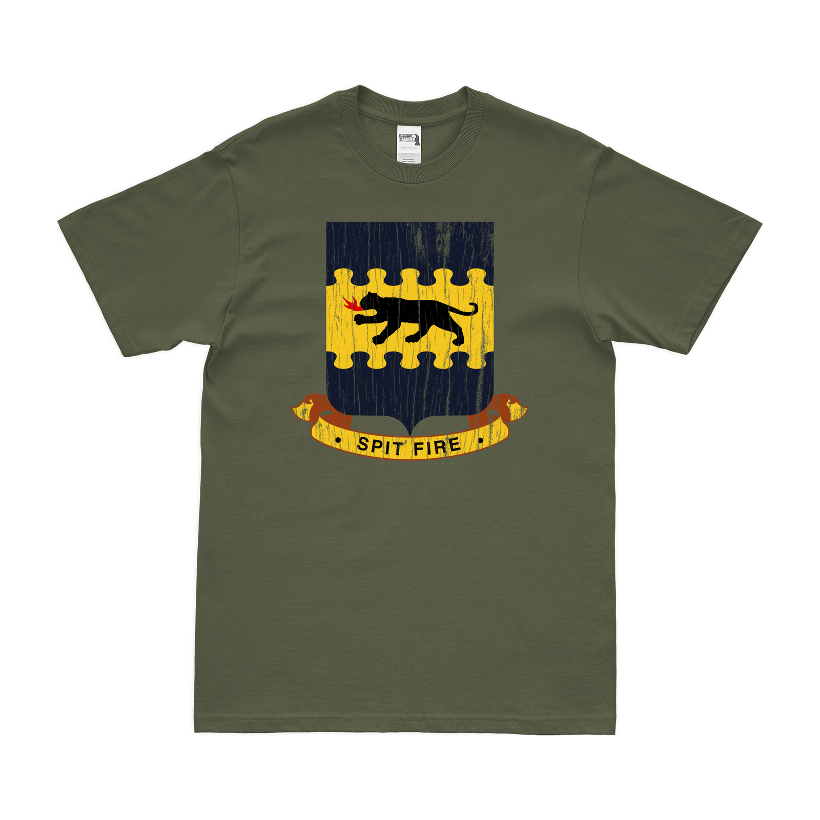 332nd Fighter Group Tuskegee Airmen WW2 T-Shirt Tactically Acquired Military Green Distressed Small