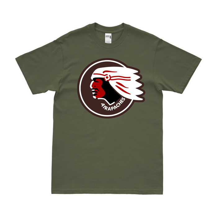 345th Bomb Group 'Air Apaches' WW2 T-Shirt Tactically Acquired Military Green Clean Small