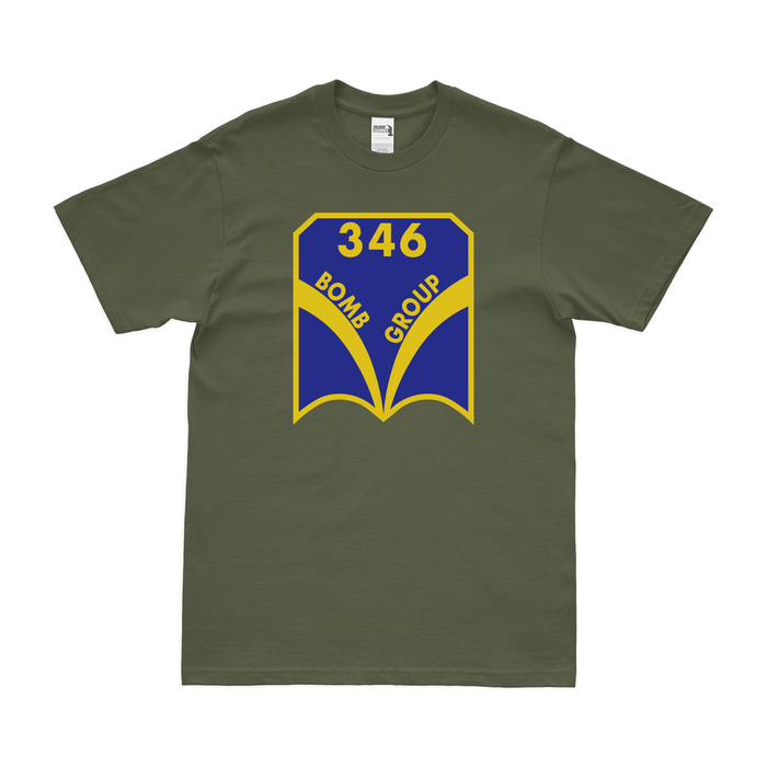 346th Bombardment Group Logo T-Shirt Tactically Acquired Military Green Clean Small