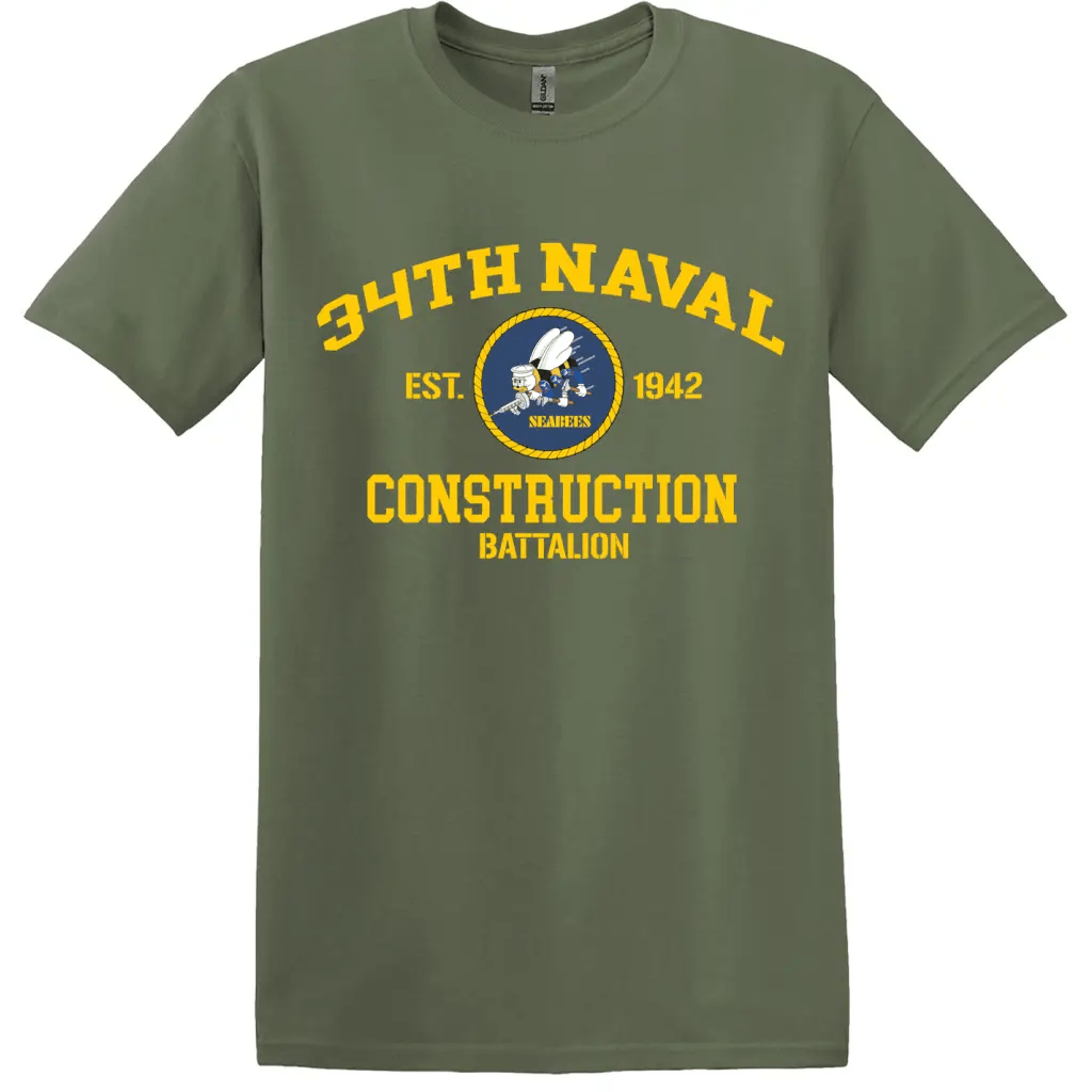 34th Naval Construction Battalion (34th NCB) T-Shirt Tactically Acquired   