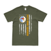 350th Bomb Squadron American Flag T-Shirt Tactically Acquired Military Green Clean Small