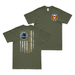 Double-Sided 351st Bomb Squadron American Flag T-Shirt Tactically Acquired Military Green Clean Small