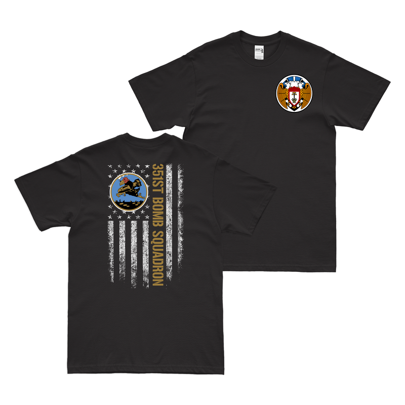 Double-Sided 351st Bomb Squadron American Flag T-Shirt