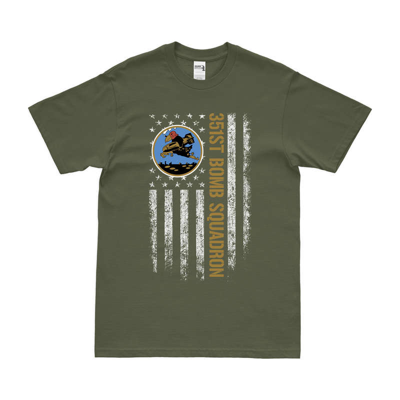 351st Bomb Squadron American Flag T-Shirt