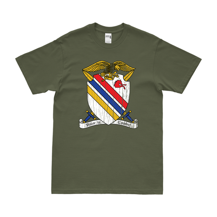 354th Fighter Group WW2 Emblem T-Shirt Tactically Acquired Military Green Distressed Small