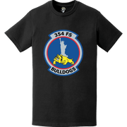354th Fighter Squadron (354 FS) 'Bulldogs' Logo Emblem Crest T-Shirt Tactically Acquired   