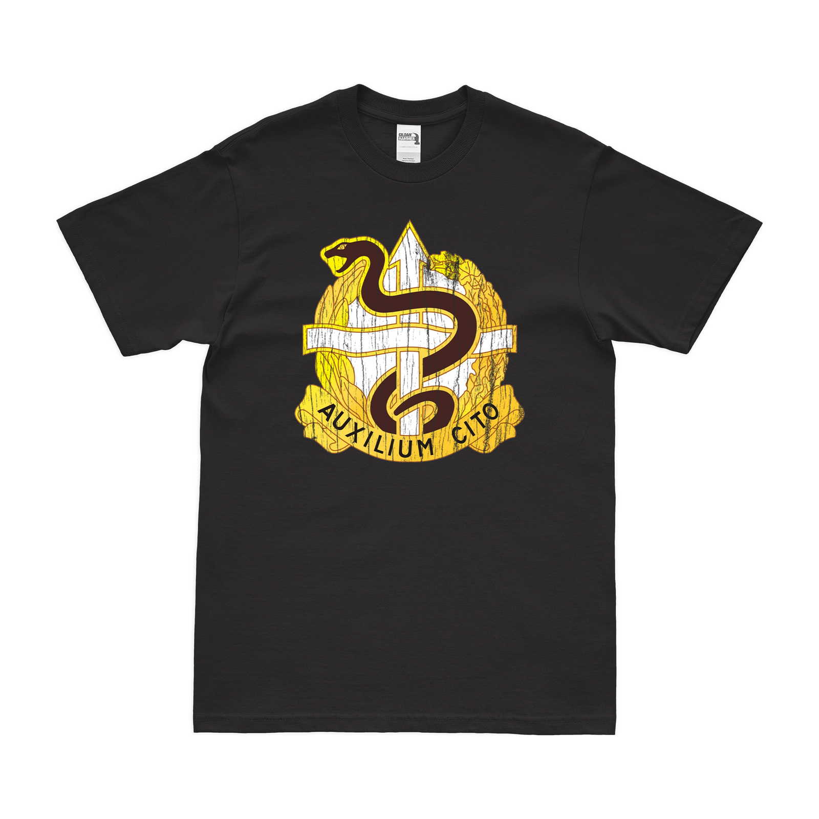 U.S. Army 36th Medical Battalion T-Shirt Tactically Acquired Black Distressed Small