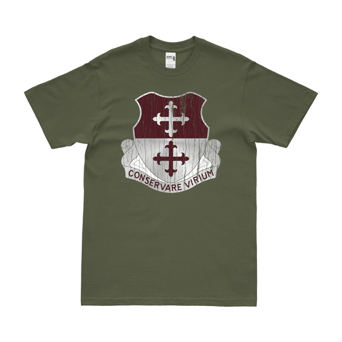 U.S. Army 363rd Medical Battalion T-Shirt Tactically Acquired Military Green Distressed Small