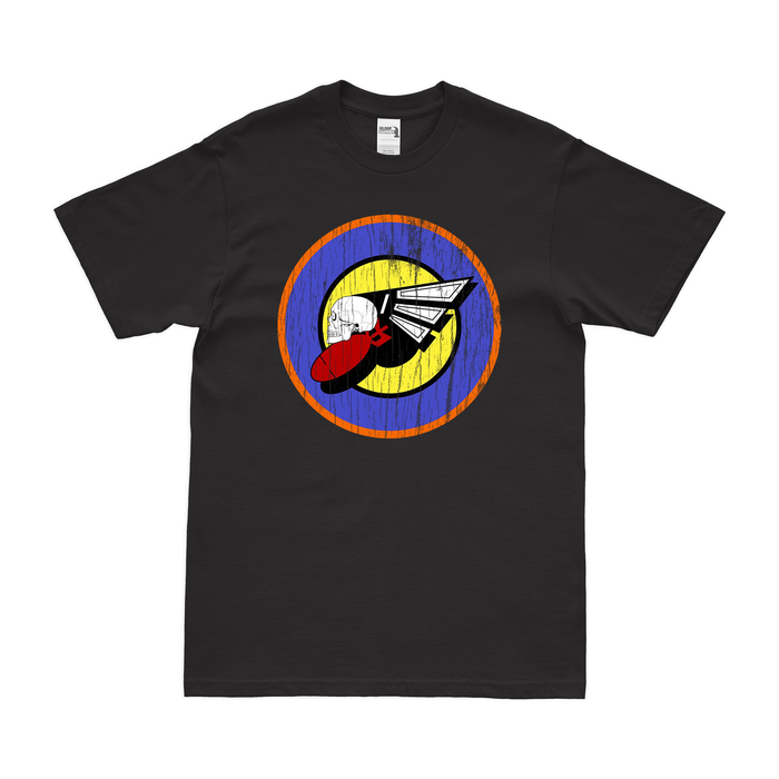 366th Bombardment Squadron Logo T-Shirt Tactically Acquired Black Distressed Small