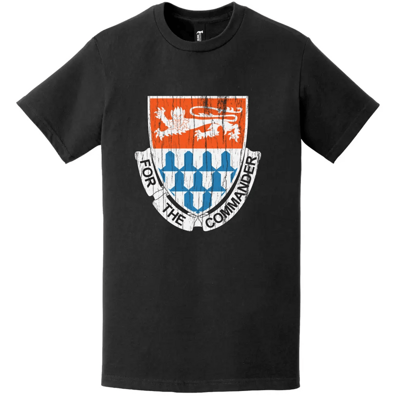 36th Signal Battalion Distressed DUI Logo Emblem T-Shirt