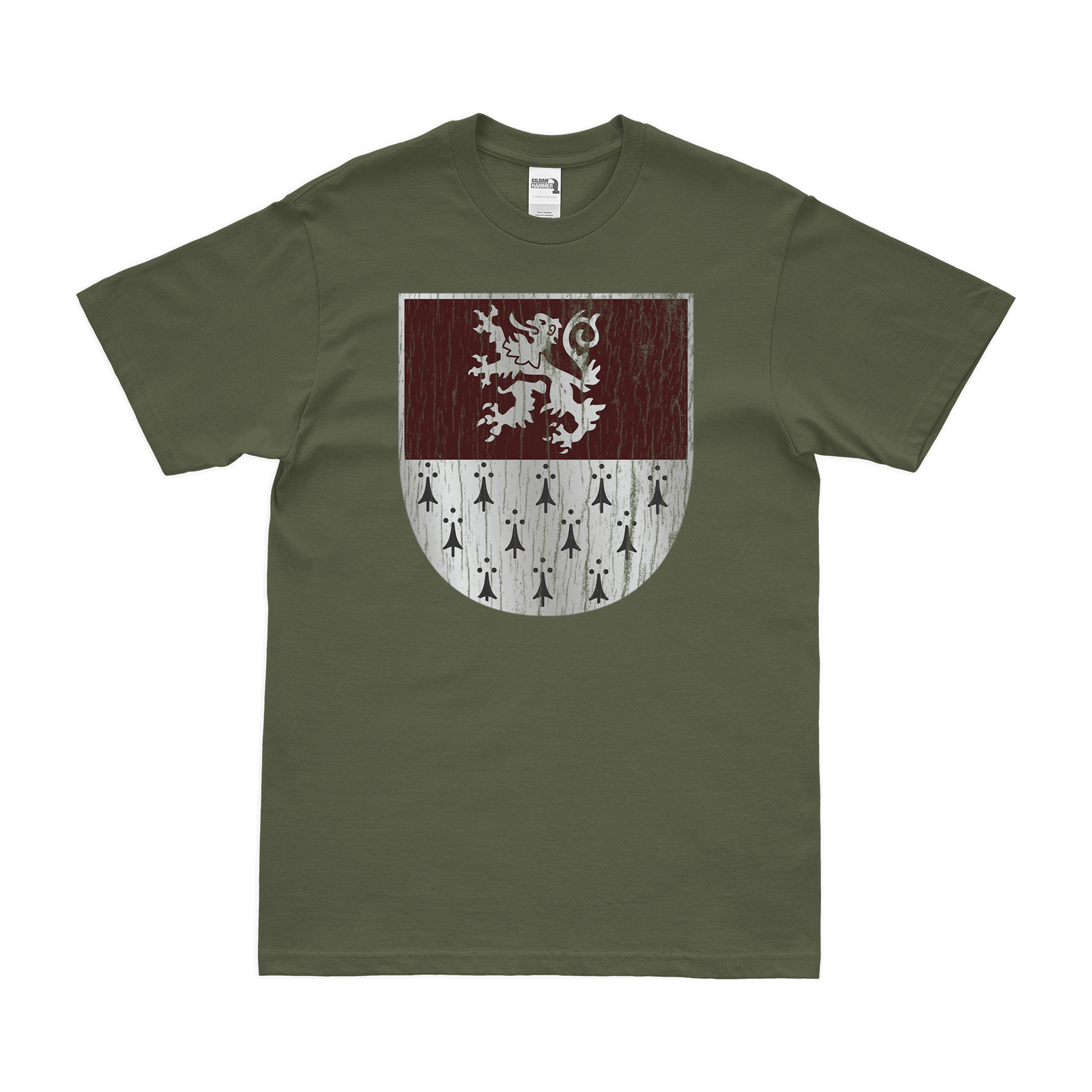 U.S. Army 371st Medical Battalion T-Shirt Tactically Acquired Military Green Distressed Small