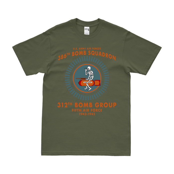 386th Bombardment Squadron WW2 Legacy T-Shirt Tactically Acquired Military Green Clean Small