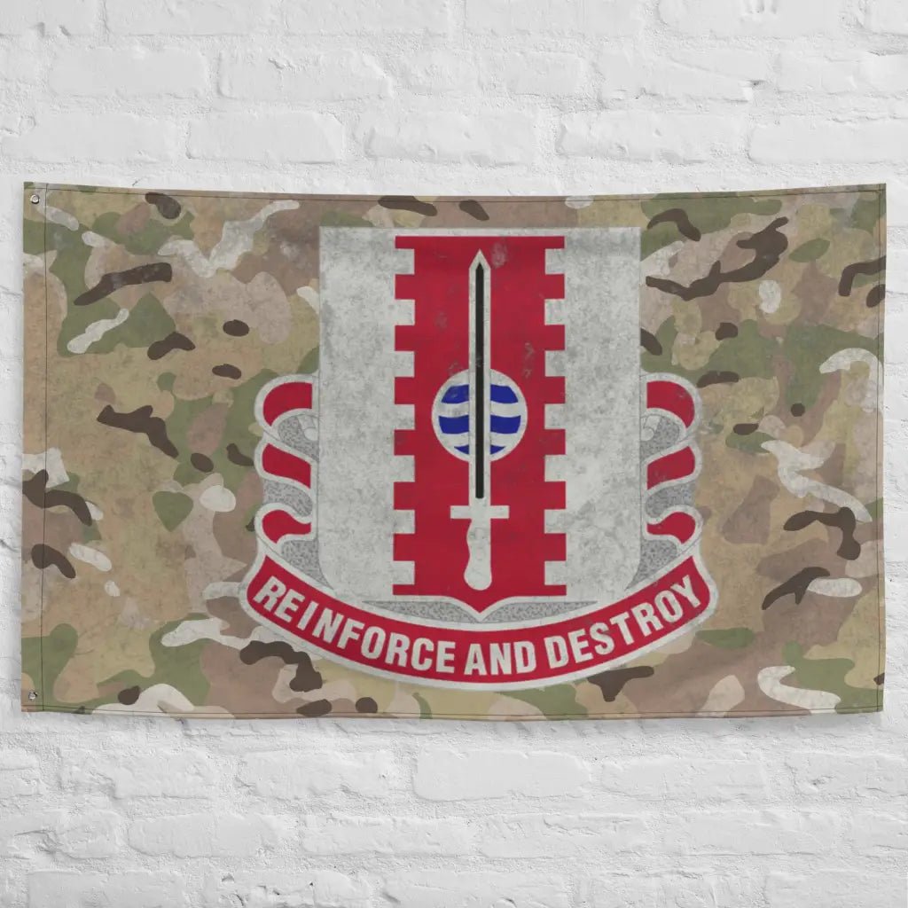 386th Engineer Battalion Indoor Wall Flag Tactically Acquired   