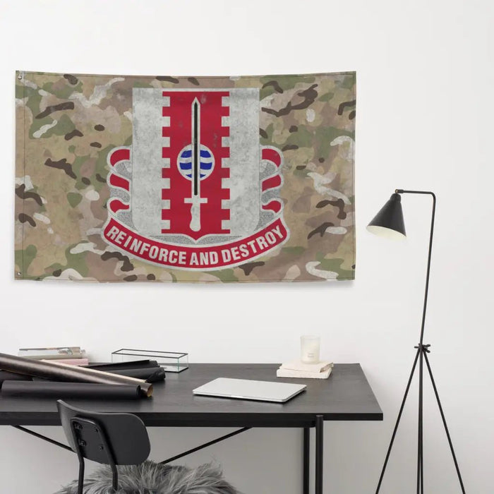 386th Engineer Battalion Indoor Wall Flag Tactically Acquired   
