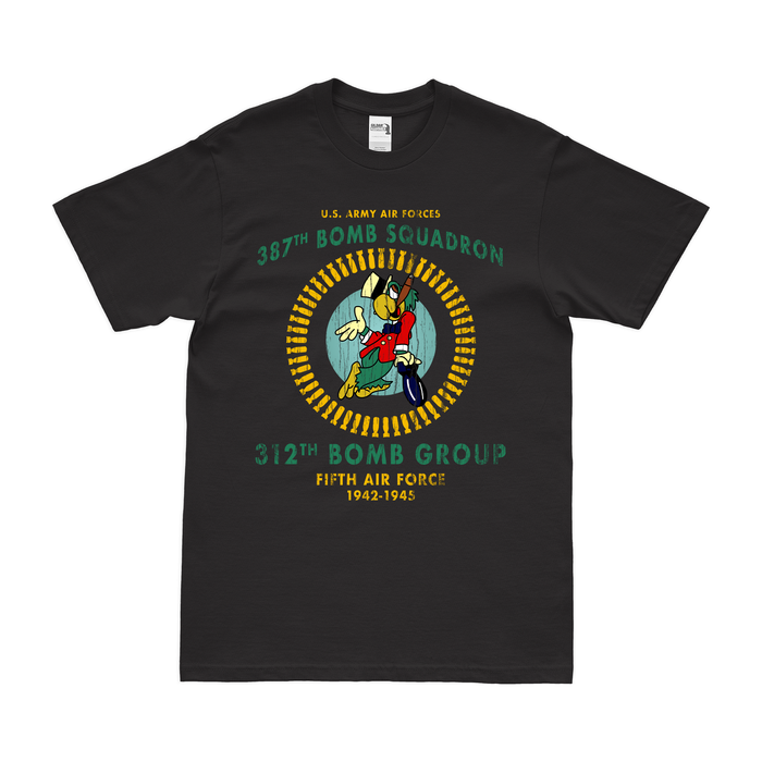 387th Bombardment Squadron WW2 Legacy T-Shirt Tactically Acquired Black Distressed Small