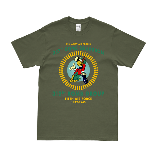 387th Bombardment Squadron WW2 Legacy T-Shirt Tactically Acquired Military Green Clean Small