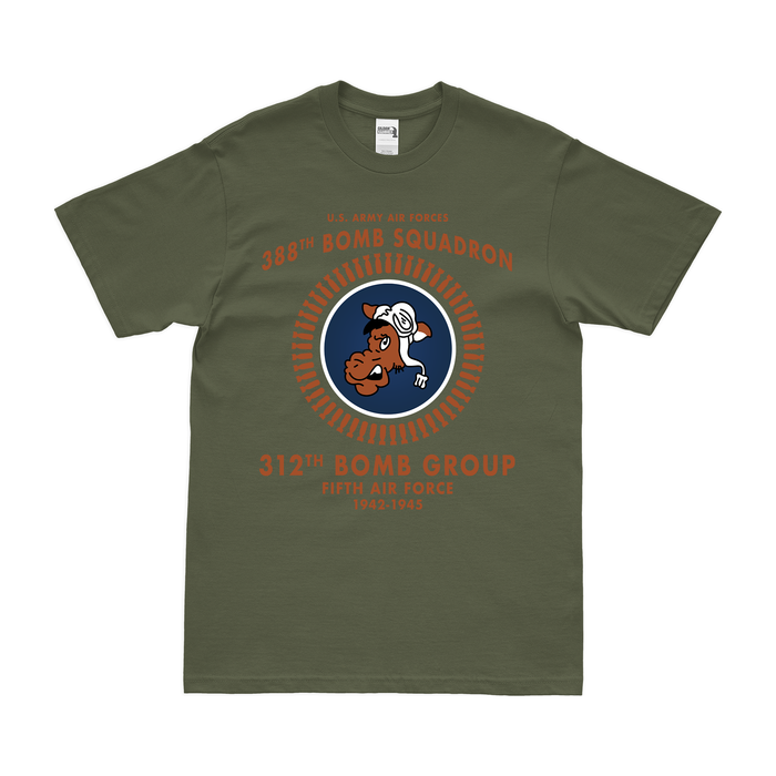 388th Bombardment Squadron WW2 Legacy T-Shirt Tactically Acquired Military Green Clean Small