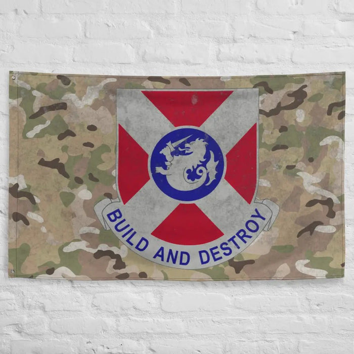 391st Engineer Battalion Indoor Wall Flag Tactically Acquired   
