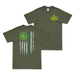 Double-Sided 3d Armored Cavalry Regiment (3d ACR) American Flag T-Shirt Tactically Acquired Military Green Clean Small