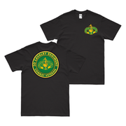 Double-Sided 3d Cavalry Regiment Combat Veteran T-Shirt Tactically Acquired Black Clean Small