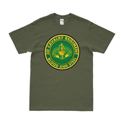 3d Cavalry Regiment Motto Emblem T-Shirt Tactically Acquired Military Green Clean Small
