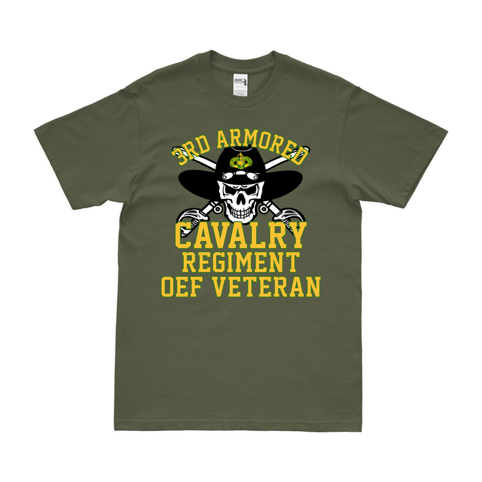 3d Armored Cavalry Regiment (3rd ACR) OEF Veteran T-Shirt Tactically Acquired Military Green Clean Small