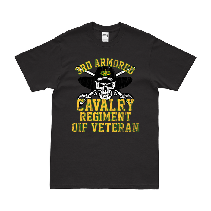 3d Armored Cavalry Regiment (3rd ACR) OIF Veteran T-Shirt Tactically Acquired Black Distressed Small