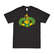 3d Cavalry Regiment DUI Logo T-Shirt Tactically Acquired Black Clean Small