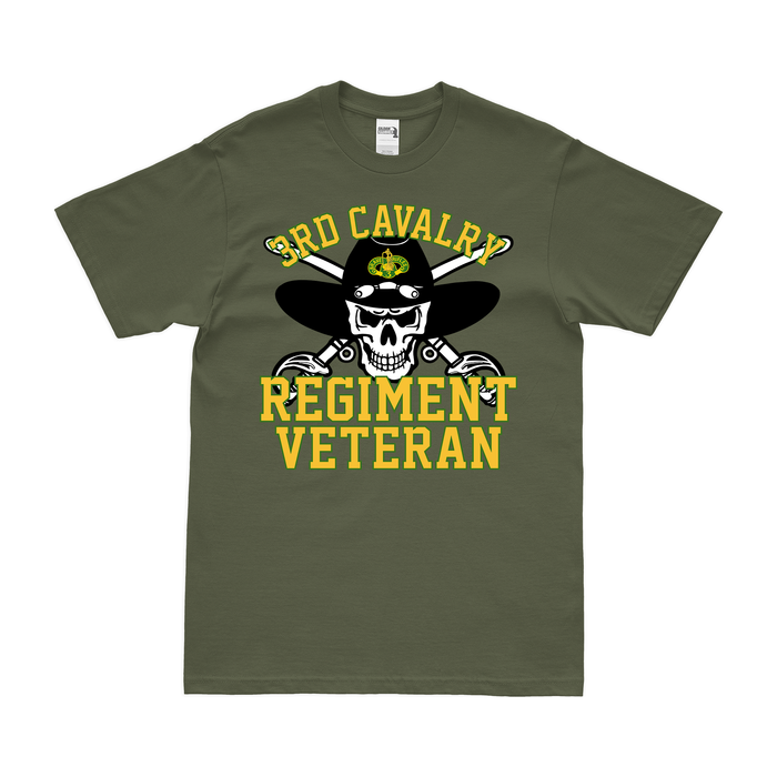 3d Cavalry Regiment Veteran T-Shirt Tactically Acquired Military Green Clean Small