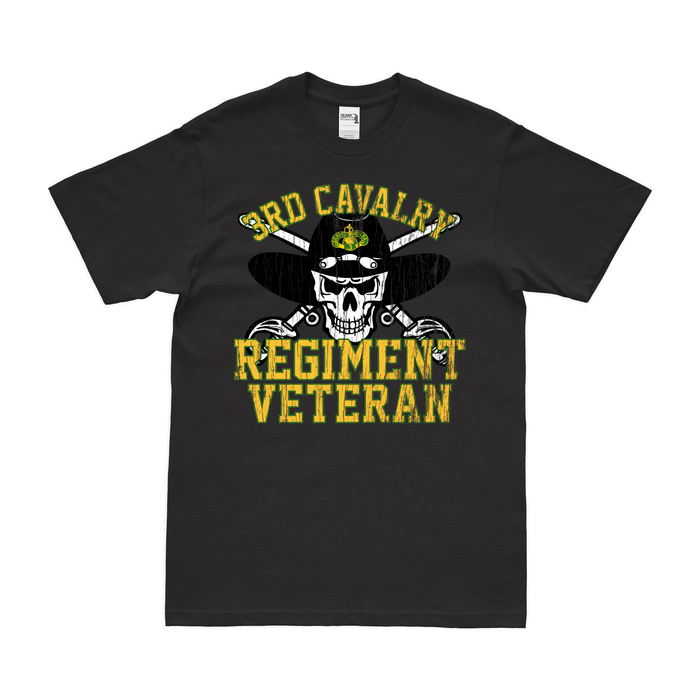 3d Cavalry Regiment Veteran T-Shirt Tactically Acquired Black Distressed Small
