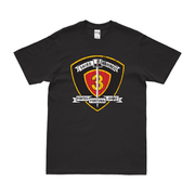 3rd Marine Regiment Unit Emblem T-Shirt Tactically Acquired Black Distressed Small