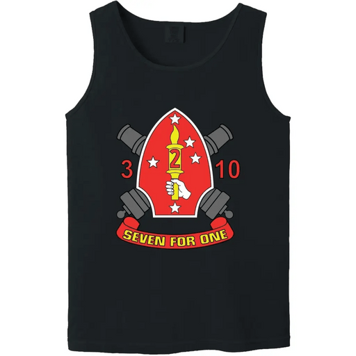 3rd Battalion, 10th Marines (3/10) Unit Logo Emblem Tank Top Tactically Acquired Black Small 